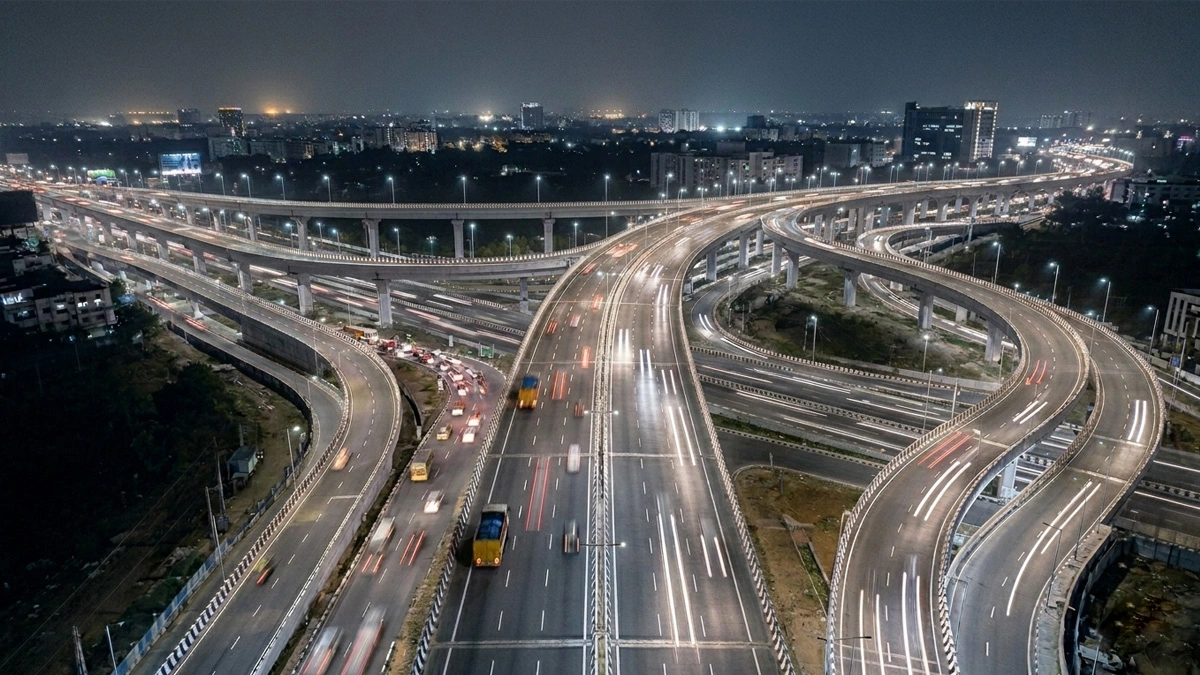 Smart infrastructure LED lighting project India - photometric design